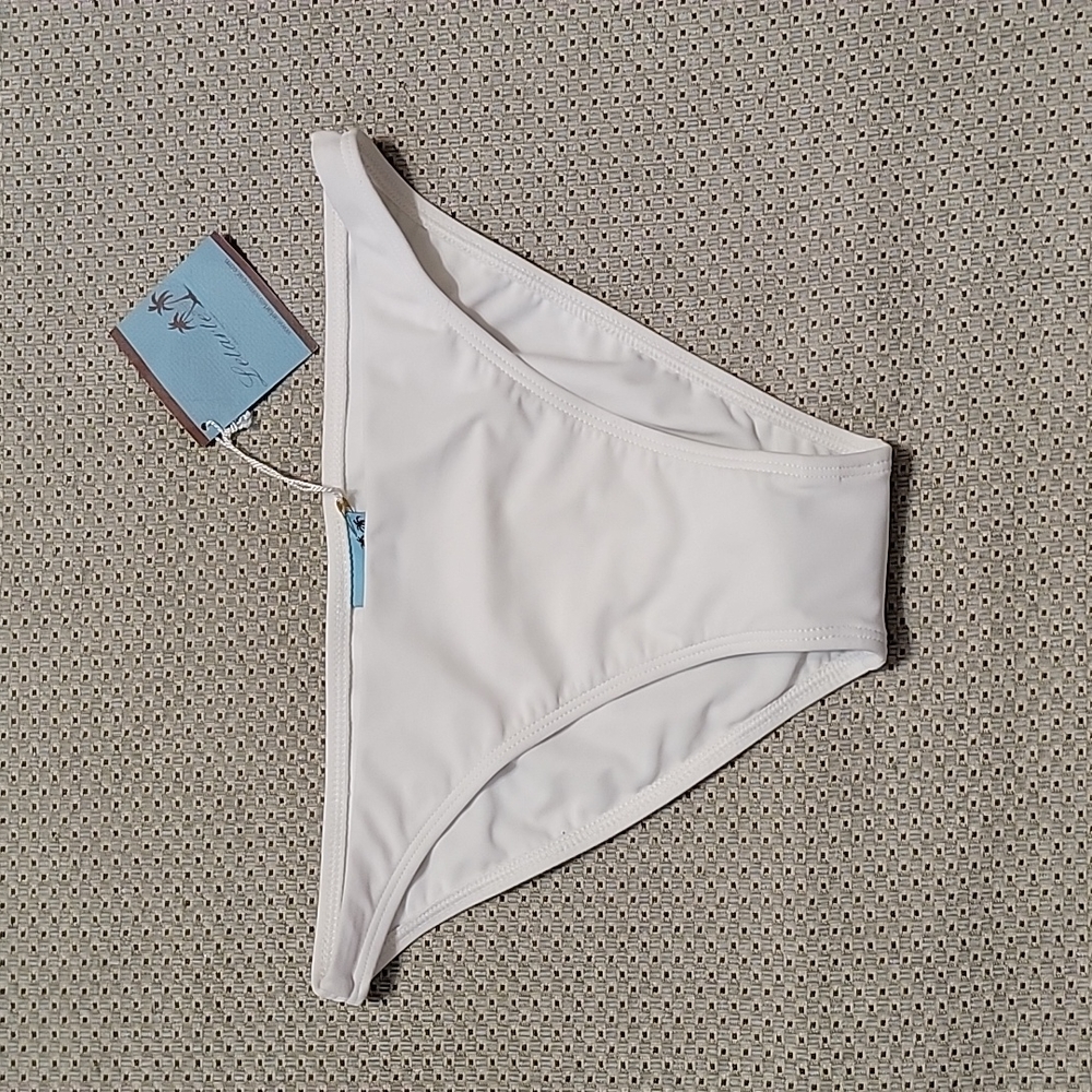 NWT Letarte White Bikini Bottom Size: M